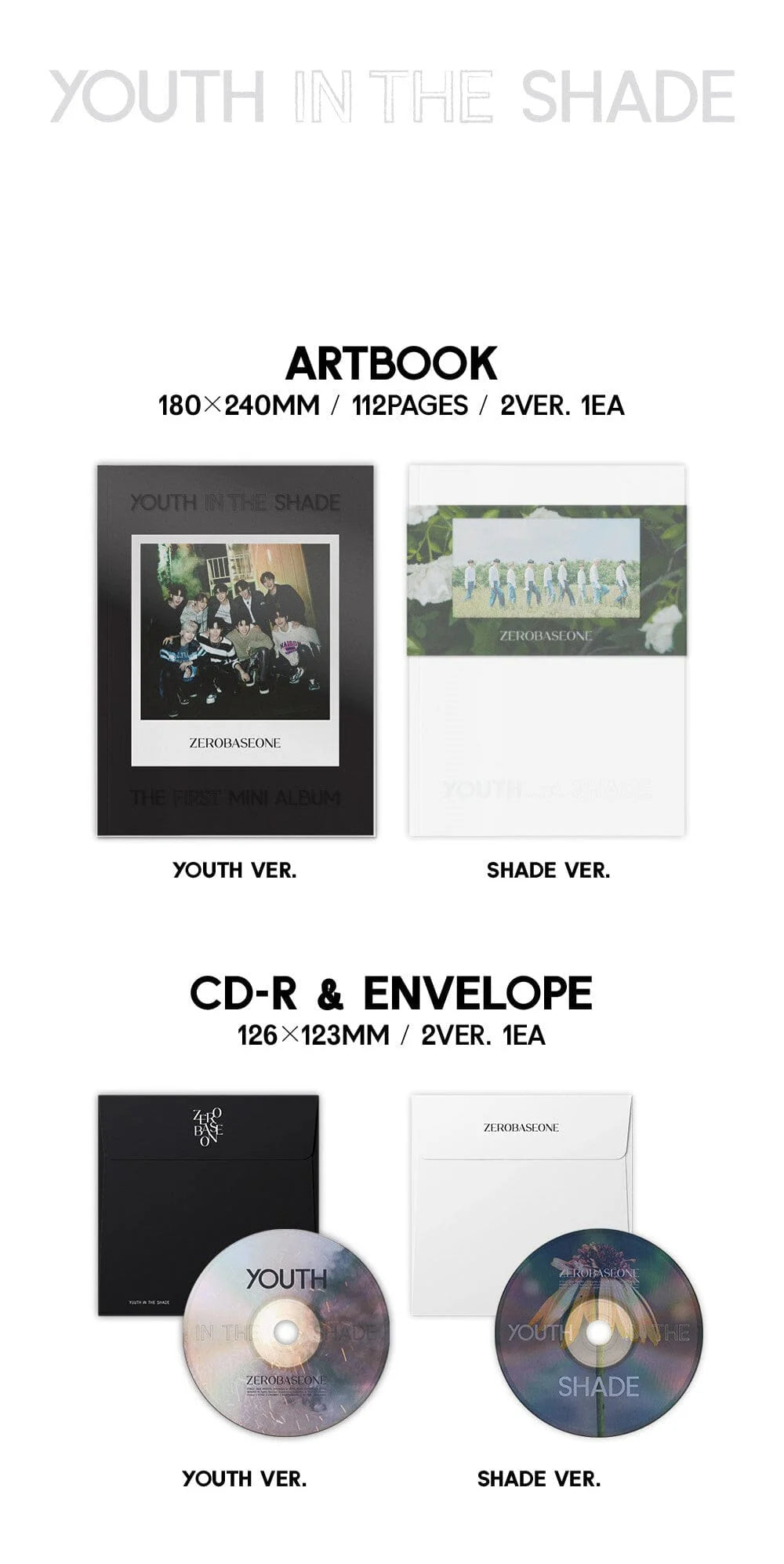 ZEROBASEONE - YOUTH IN THE SHADE - 1st Mini Album