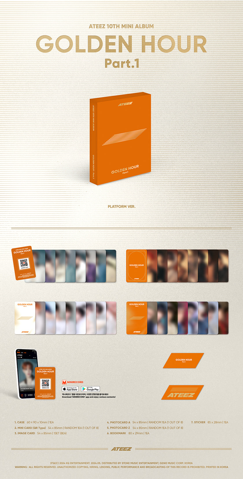 ATEEZ - GOLDEN HOUR : Part.1 - 10th Mini Album (Platform Ver.)