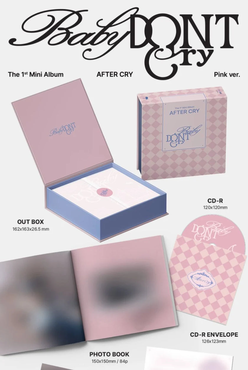 (SIGNED) Baby DONT Cry - AFTER CRY - 1st Mini Album (Red Ver. / Pink Ver.)