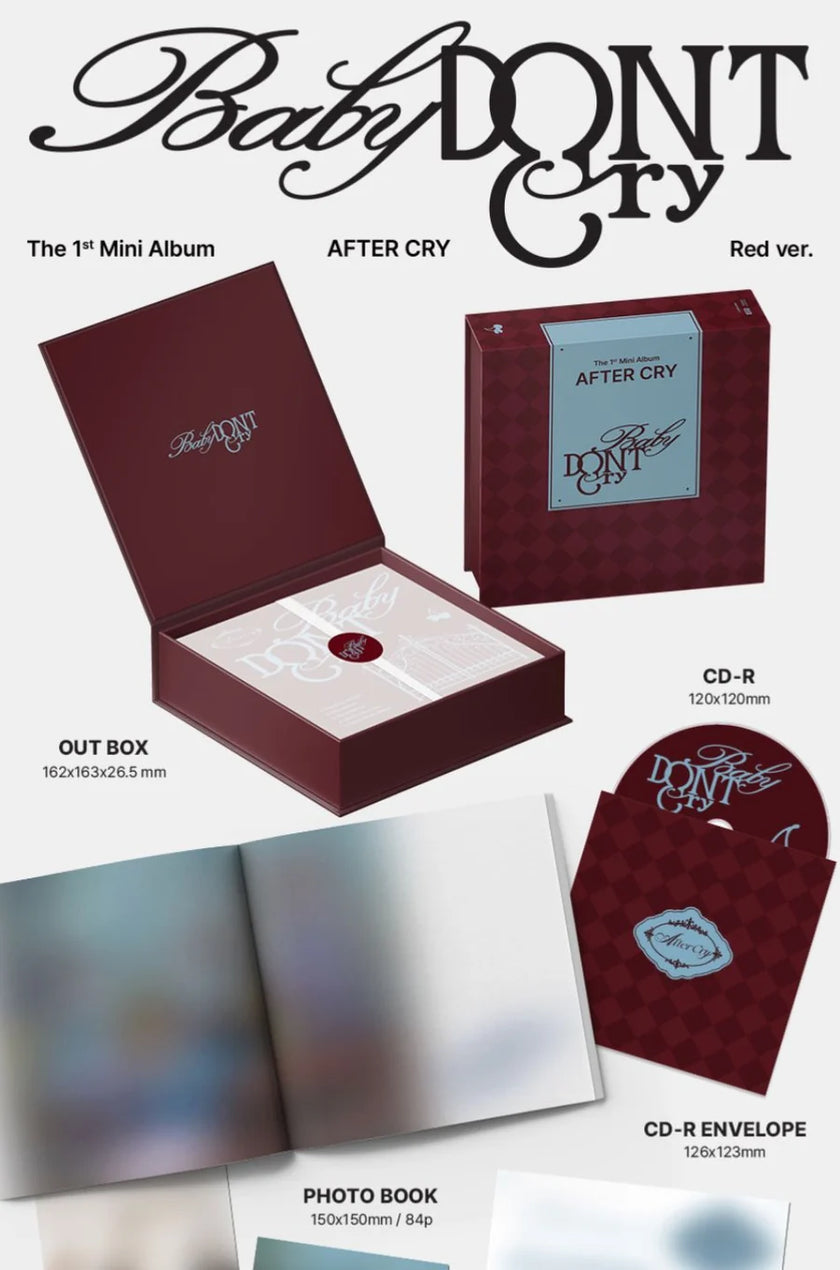 (SIGNED) Baby DONT Cry - AFTER CRY - 1st Mini Album (Red Ver. / Pink Ver.)