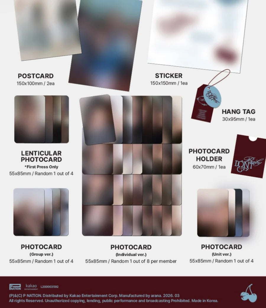 (SIGNED) Baby DONT Cry - AFTER CRY - 1st Mini Album (Red Ver. / Pink Ver.)