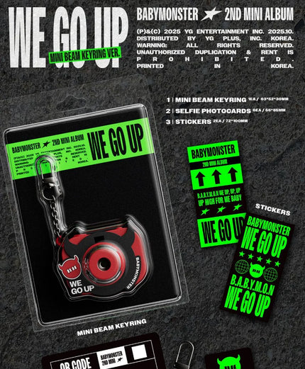BABYMONSTER - WE GO UP - 2nd Mini Album (Mini Beam Keyring Ver.)