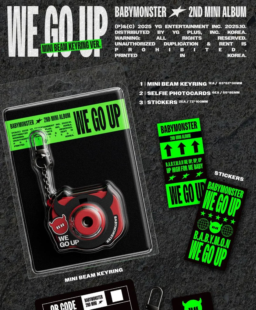 BABYMONSTER - WE GO UP - 2nd Mini Album (Mini Beam Keyring Ver.)