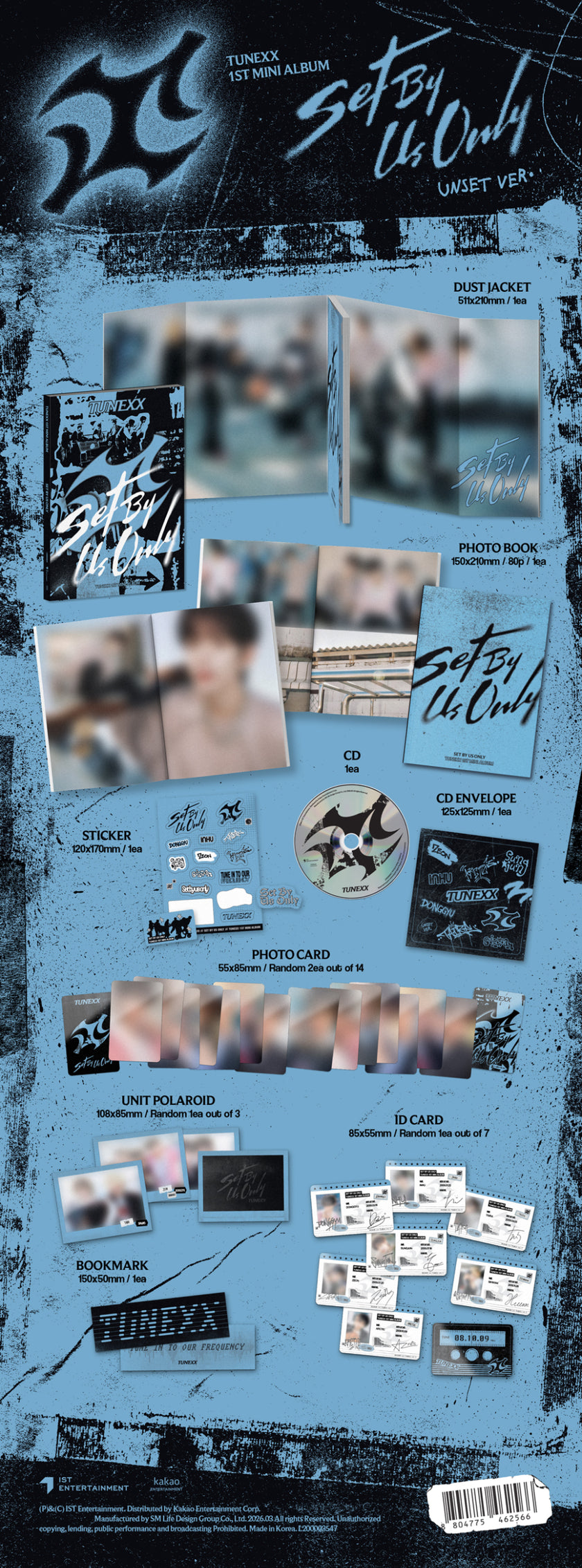 TUNEXX - Set By Us Only - 1st Mini Album (UNSET Ver. / US ONLY Ver.)