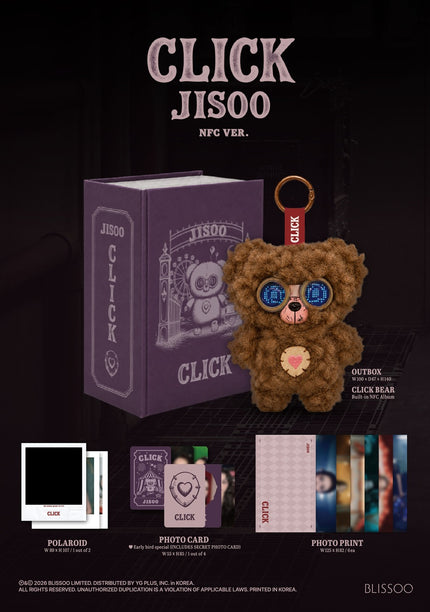 JISOO (BLACKPINK) - CLICK - Single Album (CLICK BABY BEAR NFC Ver.)