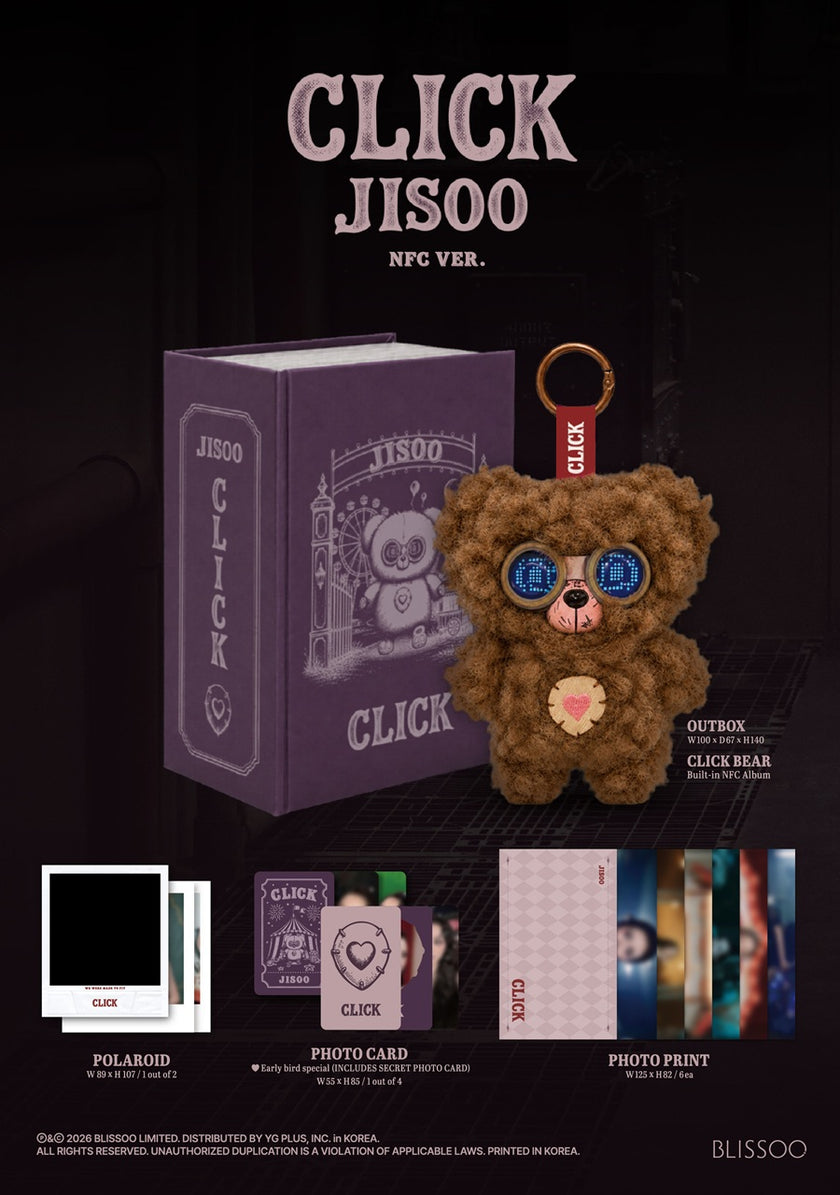 JISOO (BLACKPINK) - CLICK - Single Album (CLICK BABY BEAR NFC Ver.)