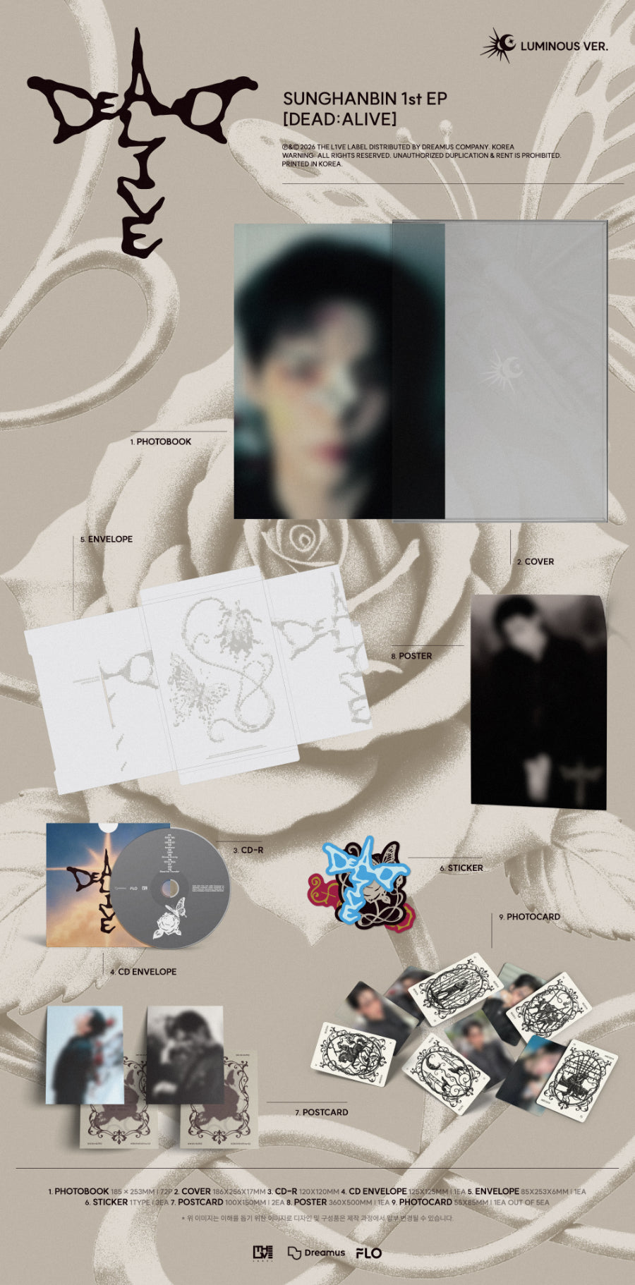 (PRE-ORDER) SUNG HANBIN (ZeroBaseOne) - Dead:Alive - 1st mini Album + POB (photobook ver.)