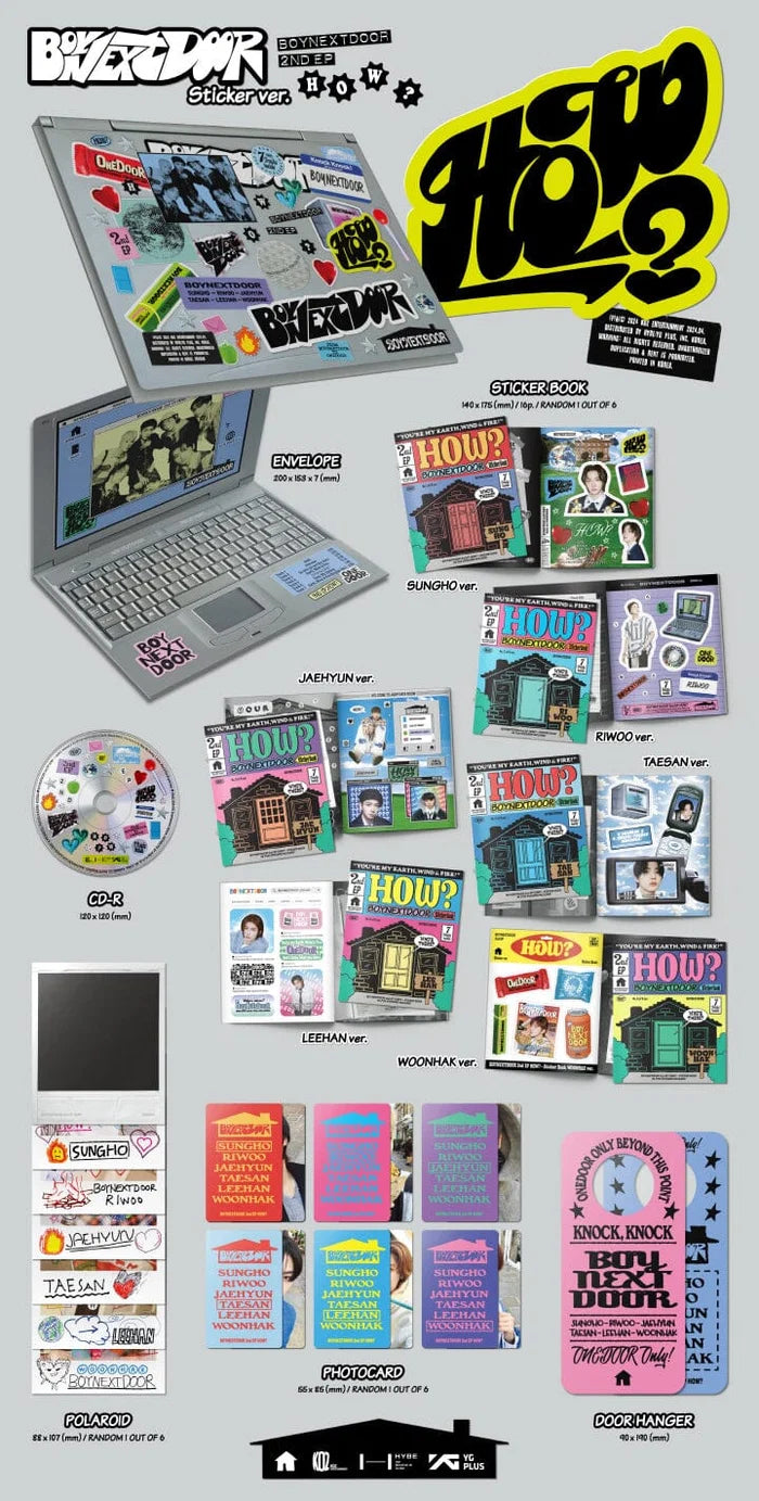 BOYNEXTDOOR - HOW? 2nd EP Album (Sticker Ver.)