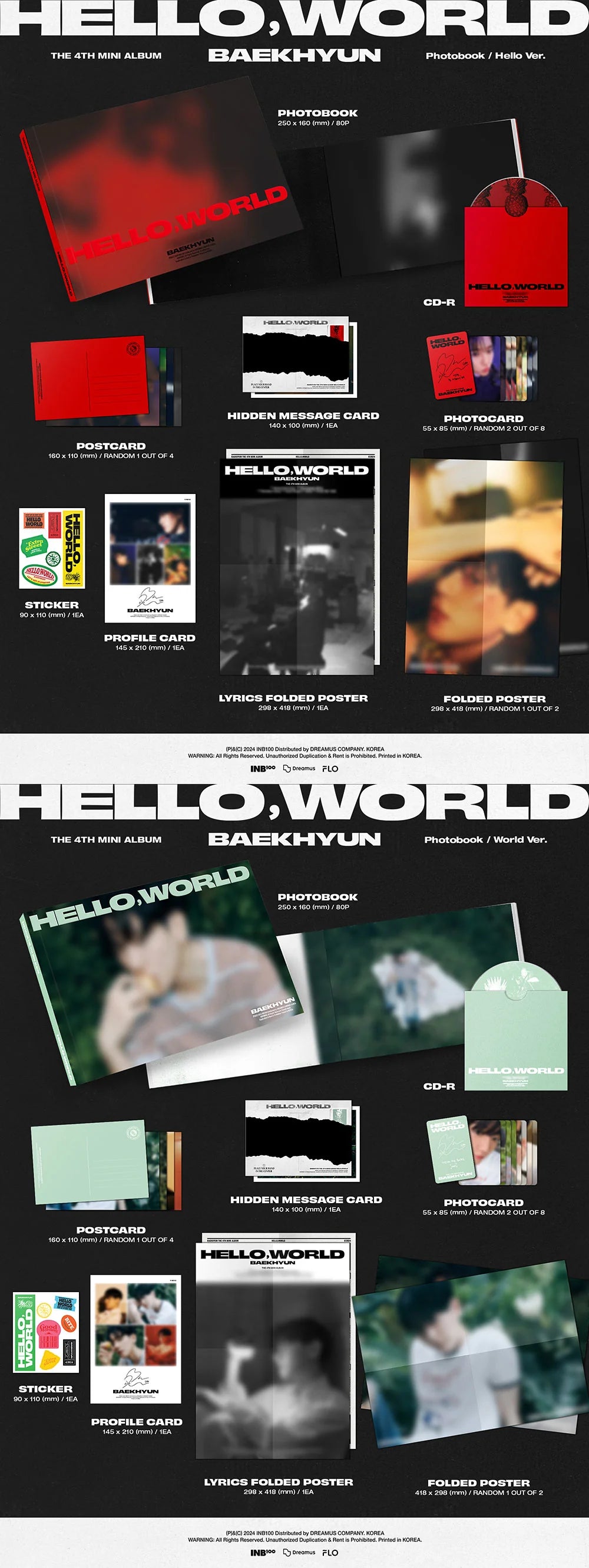 BAEKHYUN (EXO) - HELLO, WORLD - 4th Mini Album (Photobook Ver.)