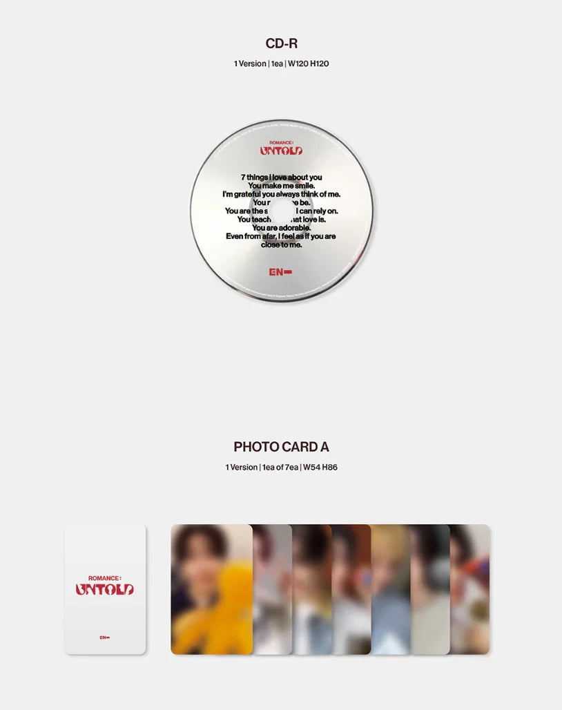 ENHYPEN - ROMANCE : UNTOLD - 2nd Studio Album (Engene Ver.)