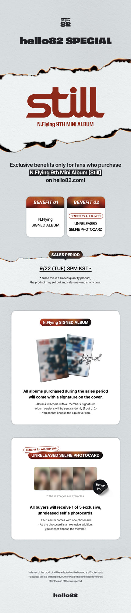 (Signed) N.Flying - Still - 9th mini album + POB (hello82 exclusive photobook ver.)