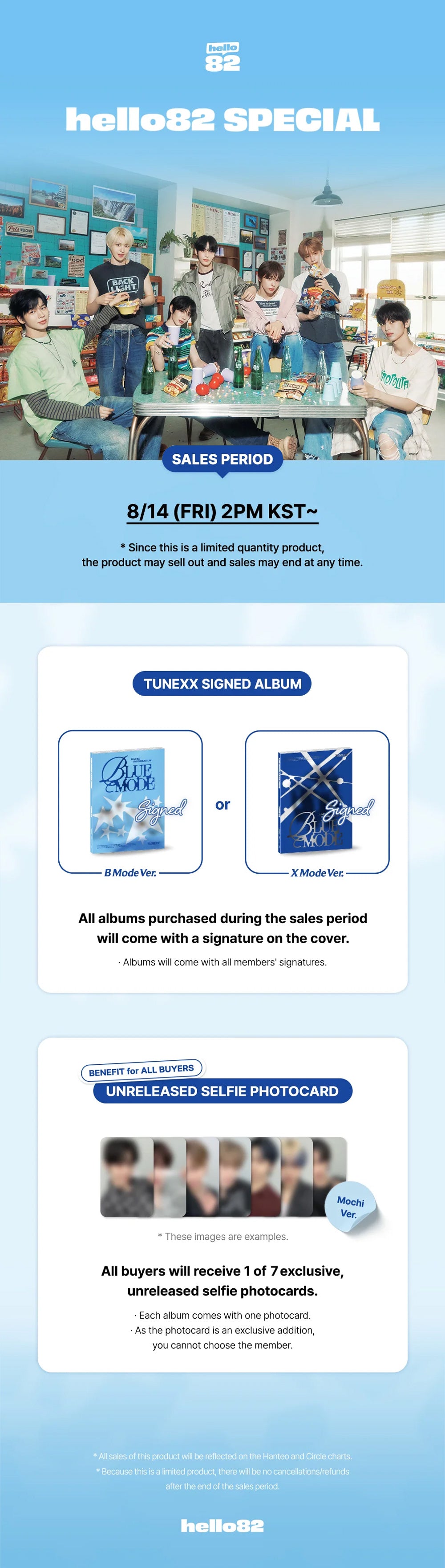 (SIGNED) TUNEXX - BLUE MODE - 2nd Mini Album