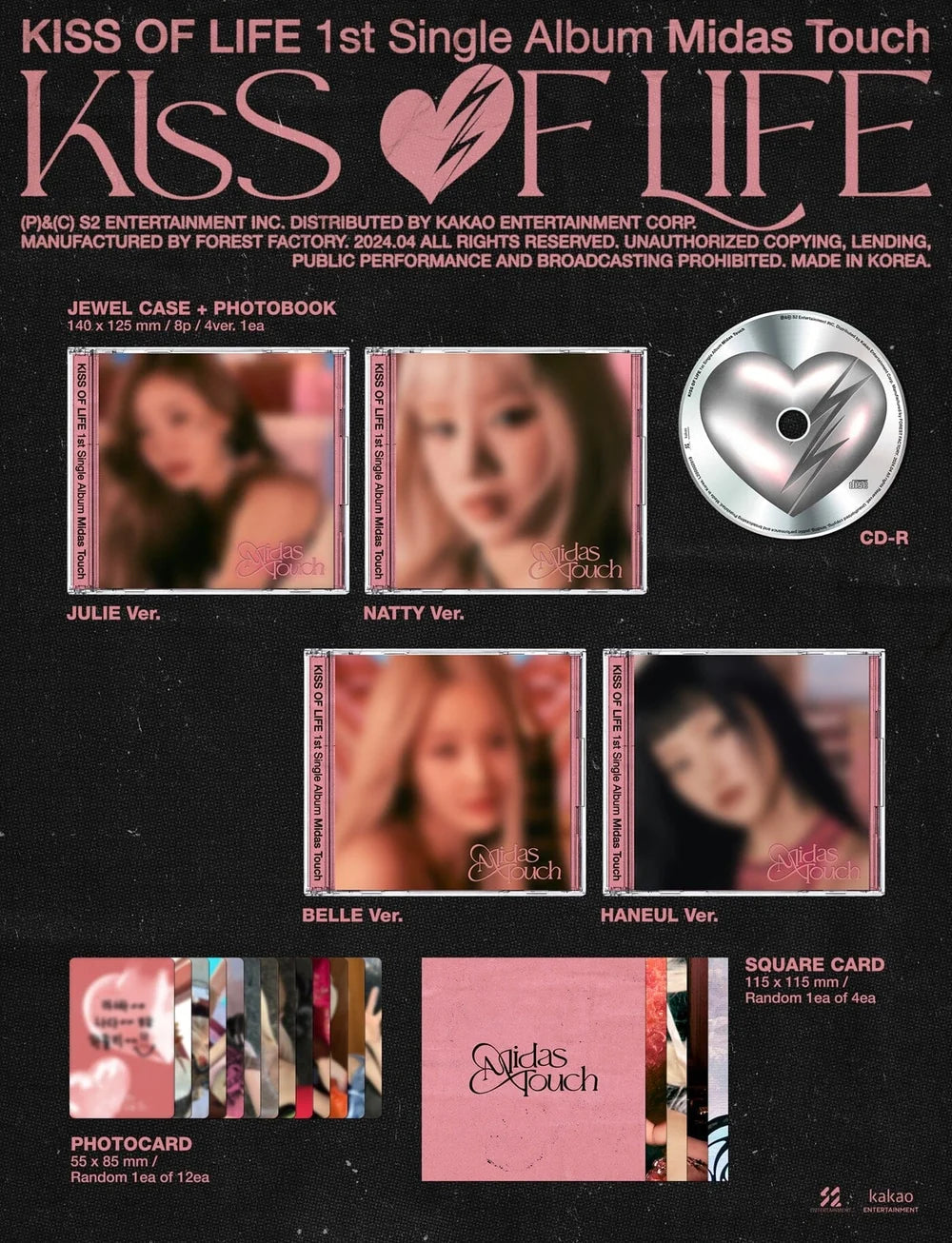 KISS OF LIFE - Midas Touch - 1st Single Album (Jewel Ver.)