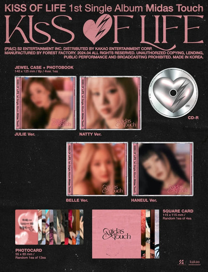KISS OF LIFE - Midas Touch - 1st Single Album (Jewel Ver.)