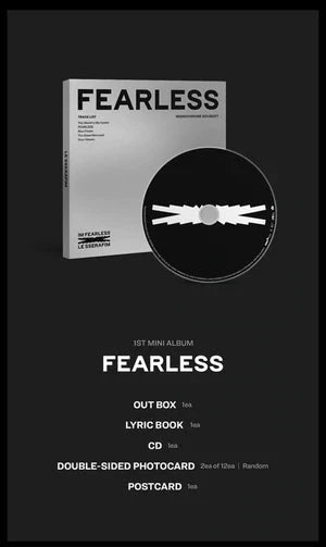 LE SSERAFIM - FEARLESS - 1st Mini Album (Monochrome Bouquet Version)