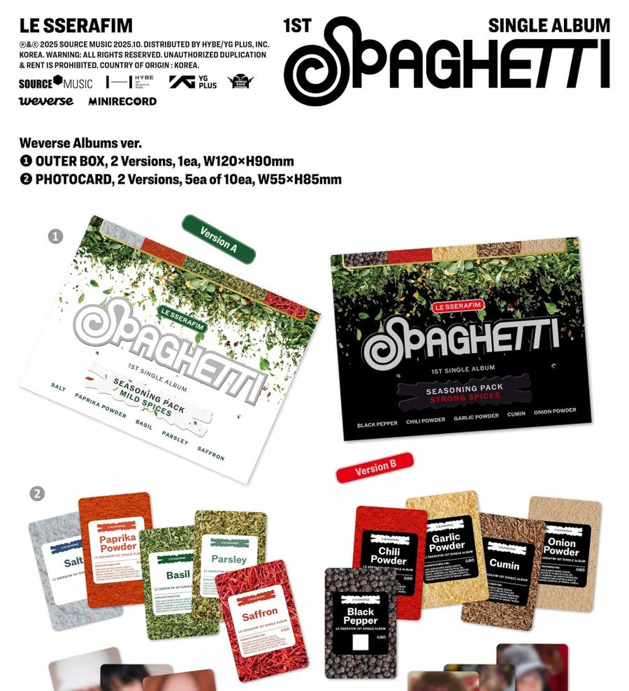LE SSERAFIM - SPAGHETTI (WEVERSE ALBUMS VER.)