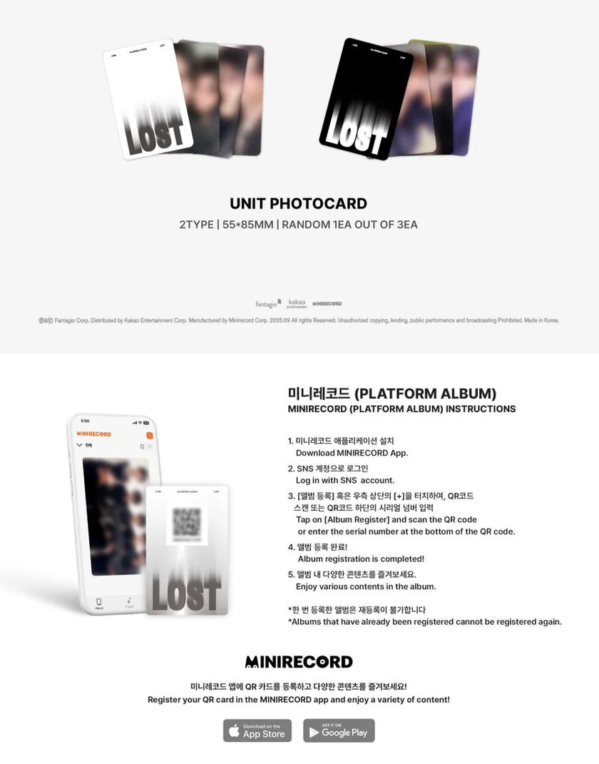 (SIGNED) LUN8 - LOST - Europe Signed Album Event (META Ver.)