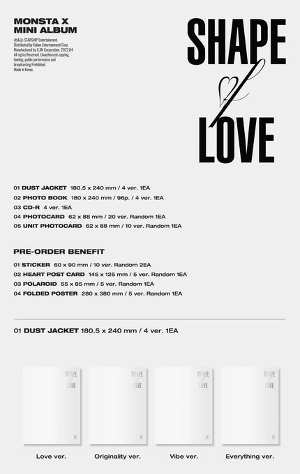 MONSTA X - SHAPE of LOVE 