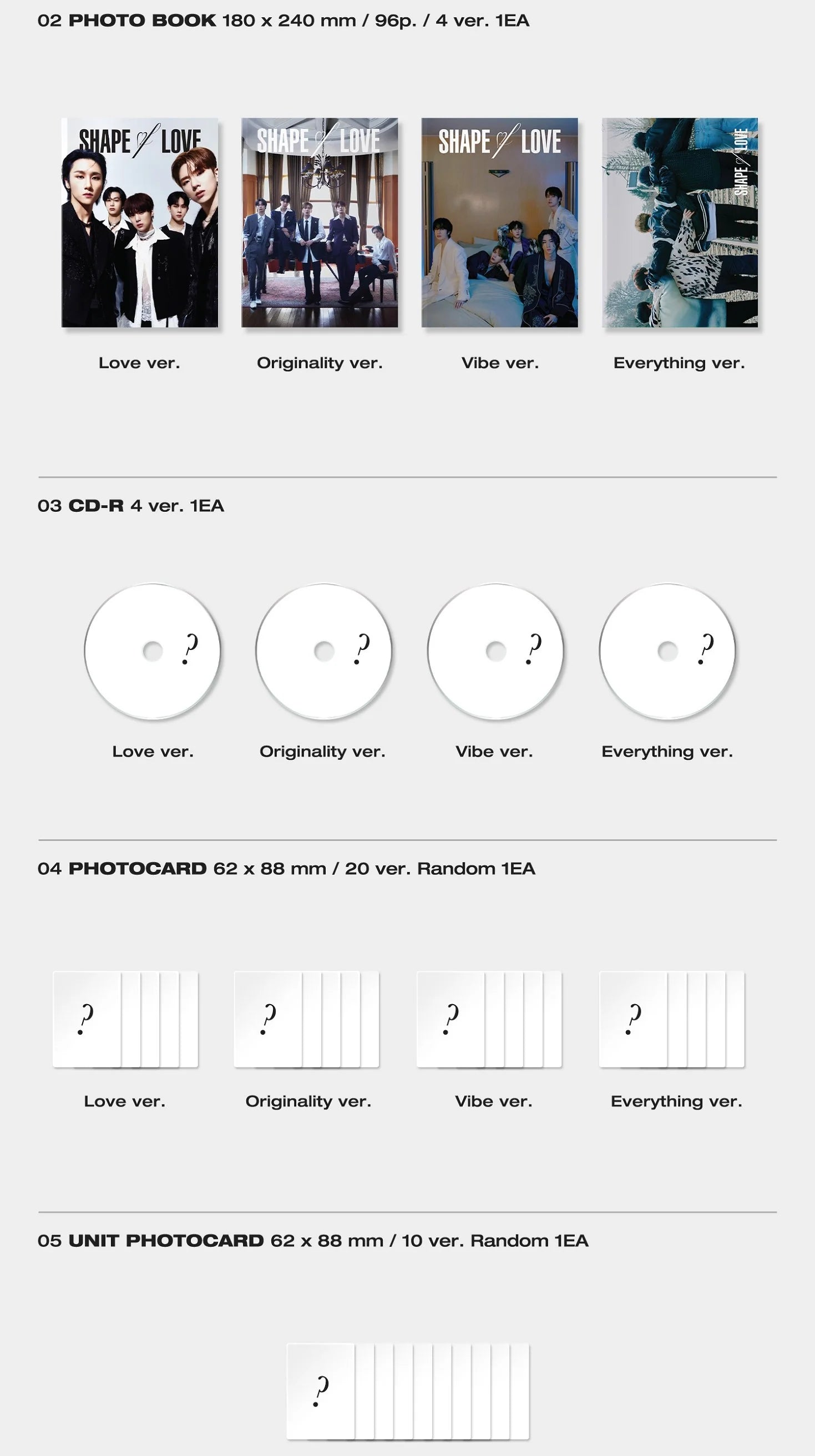 MONSTA X - SHAPE of LOVE - 11th Mini Album