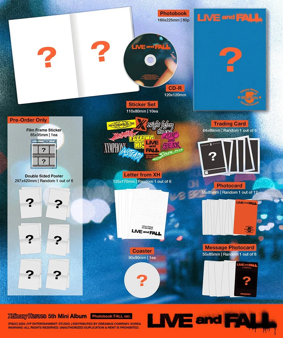 Xdinary Heroes - LIVE and FALL - 5th Mini Album (Photobook Ver.)