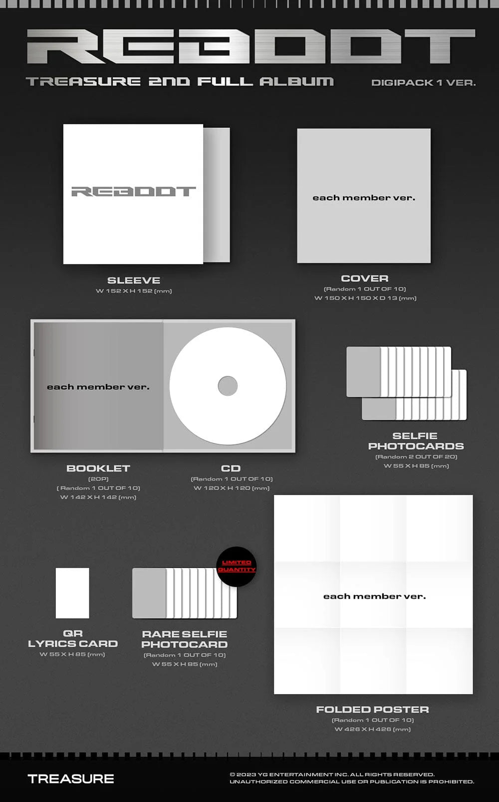 TREASURE - REBOOT - 2nd Full Album (Digipack Ver.)