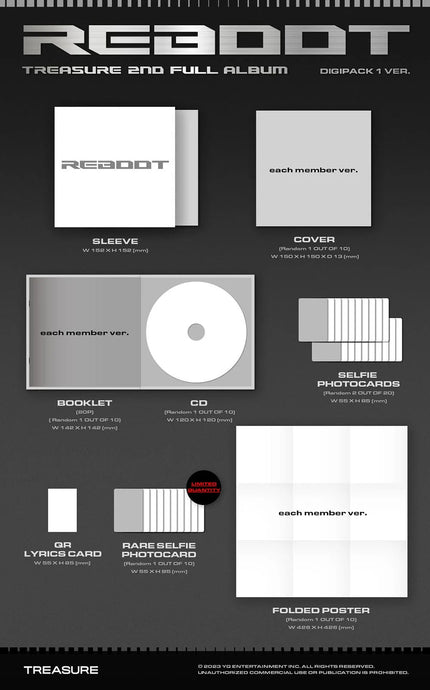 TREASURE - REBOOT - 2nd Full Album (Digipack Ver.)