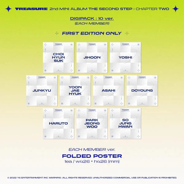 TREASURE - THE SECOND STEP : CHAPTER TWO - 2nd Mini Album (Digipack Ver.)