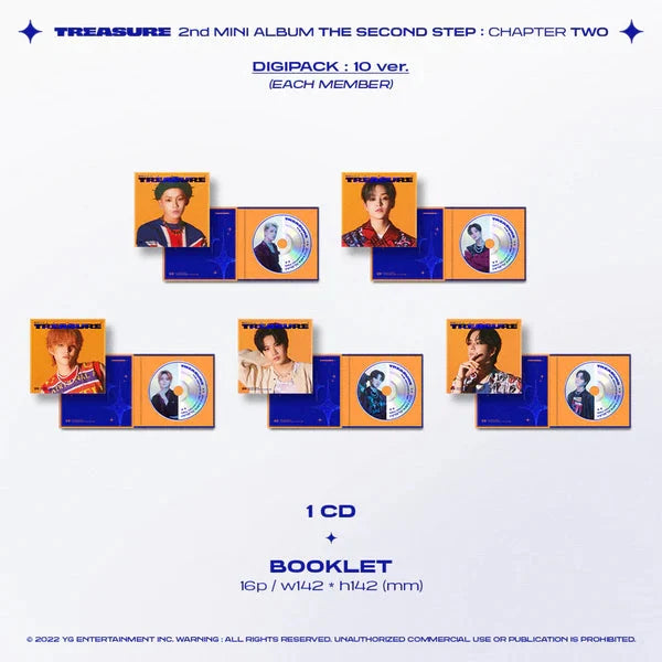 TREASURE - THE SECOND STEP : CHAPTER TWO - 2nd Mini Album (Digipack Ver.)