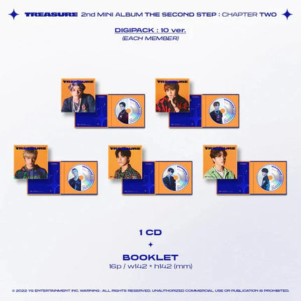 TREASURE - THE SECOND STEP : CHAPTER TWO - 2nd Mini Album (Digipack Ver.)