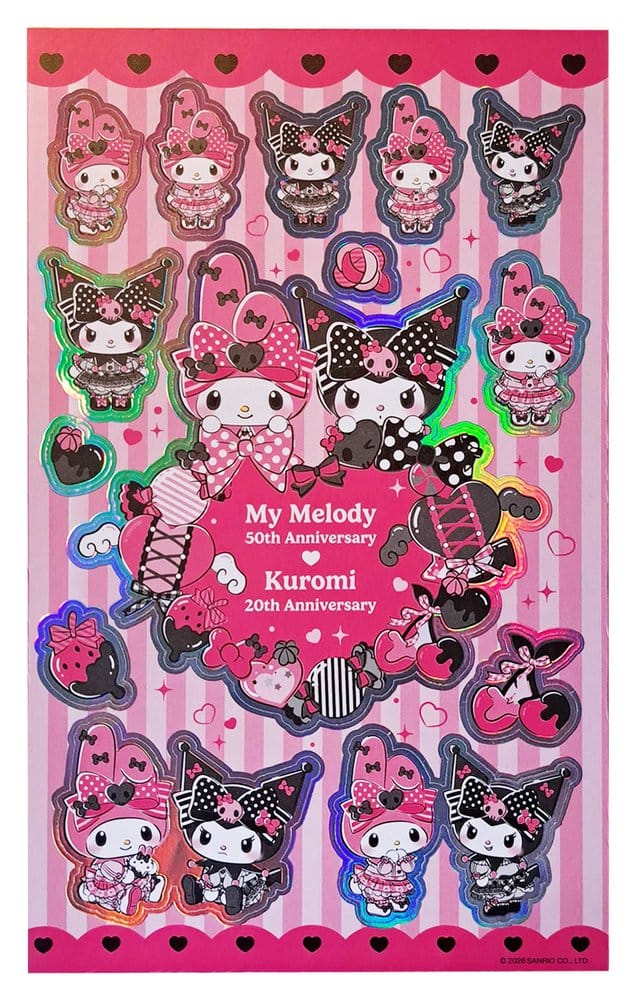Hello Kitty and Friends - Sticker Pack 01 Pink Black Party