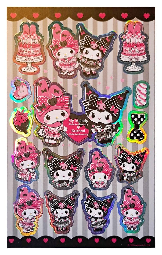 Hello Kitty and Friends - Sticker Pack 01 Pink Black Party